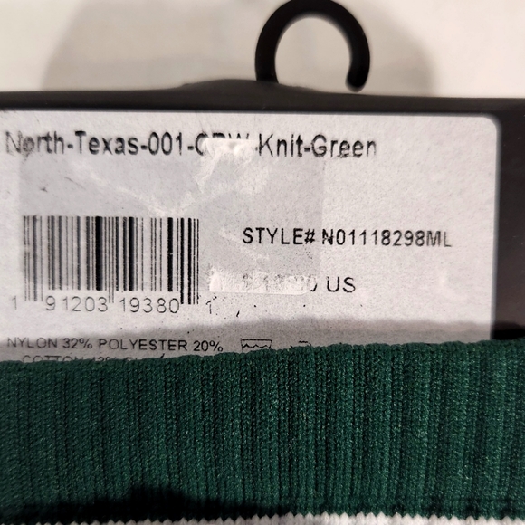 NWT Unisex University Of North Texas Strideline Crew Socks - Picture 3 of 4